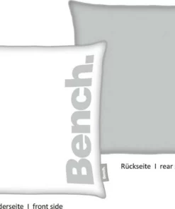 Bench. Dekokissen »Bench«, Kissenhülle mit Wendemotiv und Rundum-Paspel Grau, Rosa