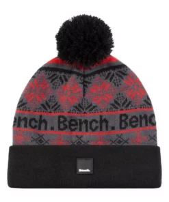Bench. Beanie »Tectonic« Grau, Red/black