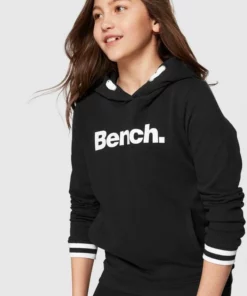 Bench. Kapuzensweatshirt mit Frontdruck Schwarz, Grau, Bordeaux