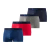 Bench. Boxer (4 Stück) mit modischem Streifen Olivgrün-gestreift | olivgrün | grau-meliert | navy, Rot | blau | olivgrün | navy, Blau-gestreift | blau | grau-meliert | navy, Rot-gestreift | rot | grau-meliert | navy