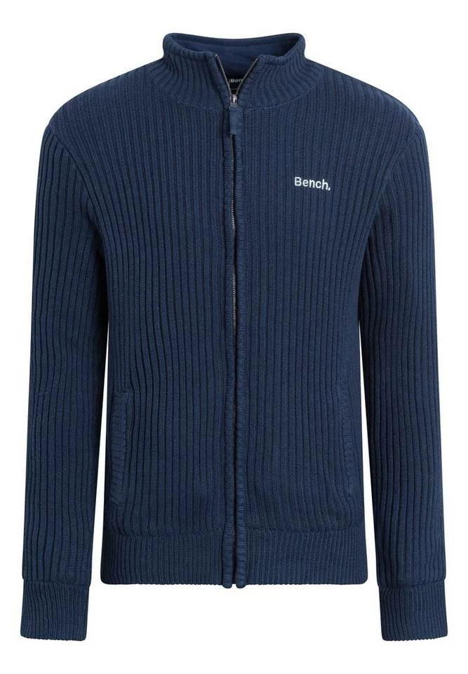 Bench. Funktionsjacke »Lido« Eleganter Rippstrick, Stickerei Navy, Charcoal Marl 2 Bench. Funktionsjacke »Lido« Eleganter Rippstrick, Stickerei Navy, Charcoal Marl – Bild 2