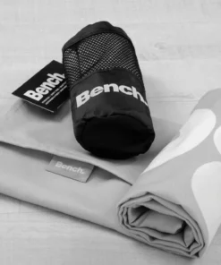 Bench. Sporthandtuch »Bench« (1-St), Bench Fitnesstuch / Sports Towel mit Flap Rosa, Grau