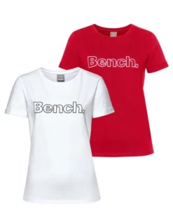 Bench. T-Shirt Schwarz | weiß, Rot | weiß, Hellgrau-meliert | weiß -Bench Verkaufsgeschäft abd67602 974f 59eb bcd8 4077ed6db47e