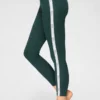 Bench. Leggings mit bedruckten Tapestreifen Dunkelgrün, Schwarz