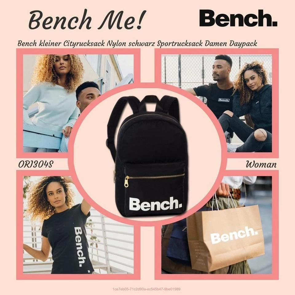 Bench. Cityrucksack »D2ORI304S Bench schwarzer Rucksack Nylon« (Freizeitrucksack), Damen, Jugend Freizeitrucksack, Cityrucksack Nylon, schwarz, Größe ca. 35cm 2 Bench. Cityrucksack »D2ORI304S Bench schwarzer Rucksack Nylon« (Freizeitrucksack), Damen, Jugend Freizeitrucksack, Cityrucksack Nylon, schwarz, Größe ca. 35cm – Bild 2