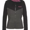 Bench. Kapuzensweatjacke »MILEY« mit hochschließendem Kragen mit Klettverschluss Dark-grey, Light-grey