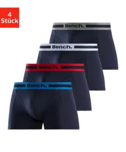 Bench. Boxer (4 Stück) mit Overlock-Nähten vorn Schwarz-anthrazit-meliert, Rot | grau-meliert | navy | schwarz, Blau | bordeaux | anthrazit | petrol, Navy-blau | navy-grau-meliert | navy-rot | navy-weiß -Bench Verkaufsgeschäft b590f62e 254d 5762 af93 8e6b9d1ac956