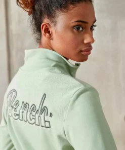 Bench. Sweatjacke mit zwei Logo Stickereien Schwarz, Mint-melange, Anthrazit-melange -Bench Verkaufsgeschäft baa09a28 d489 5d70 b3b5 4fdf213bb73b