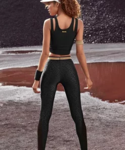 Bench. Leggings mit Leodruck und Mesh-Einsatz Nougat-leo, Schwarz-leo -Bench Verkaufsgeschäft bf911f56 0344 5185 abee 4bd3e0a16f64