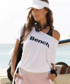 Bench. T-Shirt mit Logodruck Weiß, Schwarz, Mauve -Bench Verkaufsgeschäft c97bab25 6b97 5942 b003 49dd0eb8221d