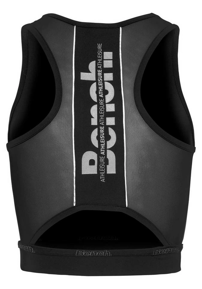 Bench. Crop-Top mit Racerback und Mesh-Einsätze Schwarz, Orange, Royalblau 3 Bench. Crop-Top mit Racerback und Mesh-Einsätze Schwarz, Orange, Royalblau – Bild 3