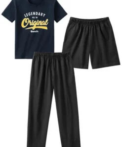 Bench. Pyjama (Packung, 3 tlg) Sommer T-Shirt mit Shorts und langer Hose -Bench Verkaufsgeschäft d2112da6 ec70 5ea6 98e6 76b85364d4d8