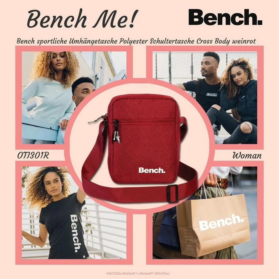 Bench. Umhängetasche »D2OTI301R Bench sportliche Umhängetasche rot« (Umhängetasche), Damen, Jugend Tasche aus Polyester, Größe ca. 17cm in rot 2 Bench. Umhängetasche »D2OTI301R Bench sportliche Umhängetasche rot« (Umhängetasche), Damen, Jugend Tasche aus Polyester, Größe ca. 17cm in rot – Bild 2