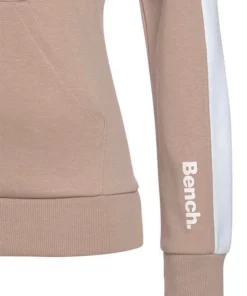 Bench. Kapuzensweatshirt mit Seitenstreifen und Kängurutasche Schwarz-weiß, Nude-weiß, Stone-weiß -Bench Verkaufsgeschäft d800773a 9a4c 5e52 896d 141c6dccbf81