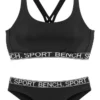 Bench. Bustier-Bikini mit Bench-Schriftzug Pink, Schwarz