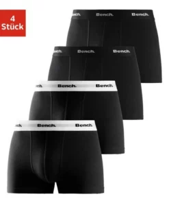 Bench. Boxer (4 Stück) mit kontrastfarbigem Bund Schwarz, Royalblau | grau-meliert | rot | schwarz, Navy | bordeaux | petrol | anthrazit -Bench Verkaufsgeschäft dcb9b7d5 34a7 53c1 9e70 8b08bda360cc