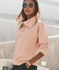 Bench. Sweater mit Stehkragen und Logodruck Schwarz, Altrosa, Grau -Bench Verkaufsgeschäft de3cda1e 37e6 5137 8784 f93d4fbd2b24