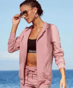 Bench. Kapuzensweatjacke mit Glitzer Streifen Schwarz, Beige-melange, Rosé -Bench Verkaufsgeschäft e3710bb3 e63e 5dec b436 8ad22228d21b