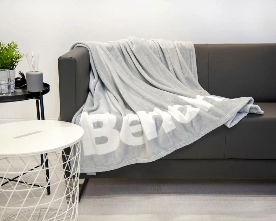 Wohndecke »Bench«, Bench., samtweiche Wellsoft-Decke Rosa, Grau 3 Wohndecke »Bench«, Bench., samtweiche Wellsoft-Decke Rosa, Grau – Bild 3