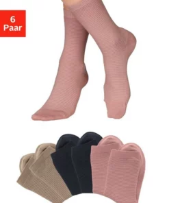 Bench. Basicsocken (6-Paar) in Rippstruktur