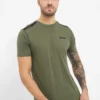 Bench. Kurzarmshirt »Sholo« Khaki, Schwarz