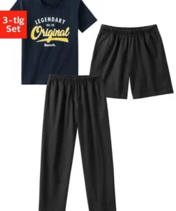 Bench. Pyjama (Packung, 3 tlg) Sommer T-Shirt mit Shorts und langer Hose -Bench Verkaufsgeschäft ff570865 45a6 5c3a 9dc7 2e0add7b551f